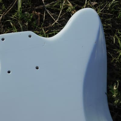 3lbs 12oz BloomDoom Nitro Lacquer Aged Relic Faded Sonic Blue Jazz-style Vintage Custom Guitar Body image 13