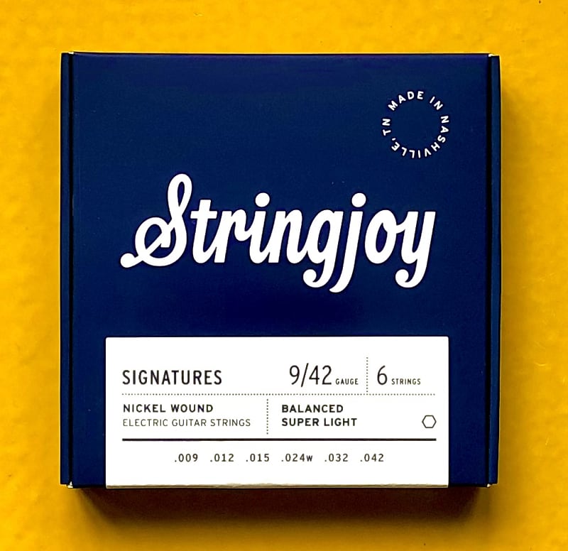 Stringjoy Signatures | Balanced Super Light Gauge (9-42) Nickel Wound Electric Guitar Strings image 1