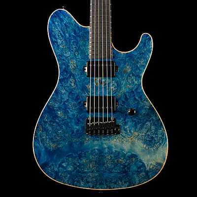 Sugi Custom Shop DS496E Master Grade Burl Maple Top - Blue Sugi Custom Shop DS496E Master Grade Burl Maple Top - Blue
