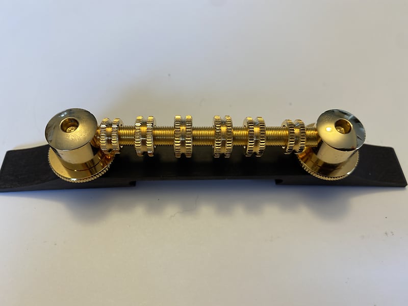 Gretsch Space Control Roller Bridge Assembly Gold w/ Ebony Reverb