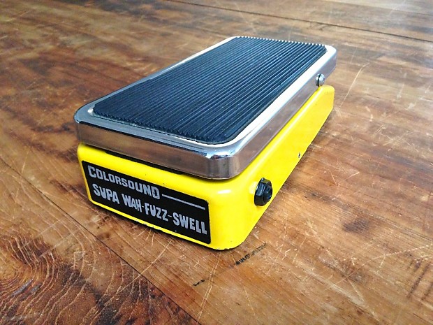 1970's ColorSound Supa WAH FUZZ SWELL yellow pedal