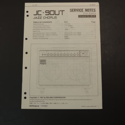Roland JC-90UT Service Notes [Three Wave Music]