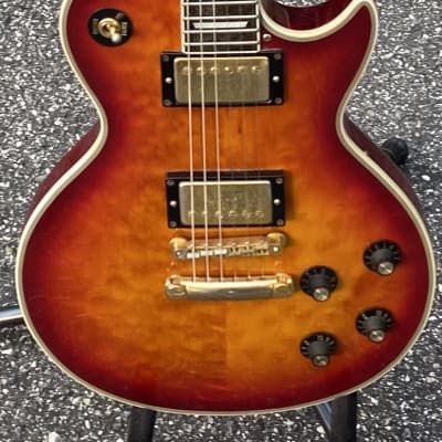 D’Agostino Single Cut Single Cut Electric Guitar Cherry Sunburst Quilted Maple Top image 1