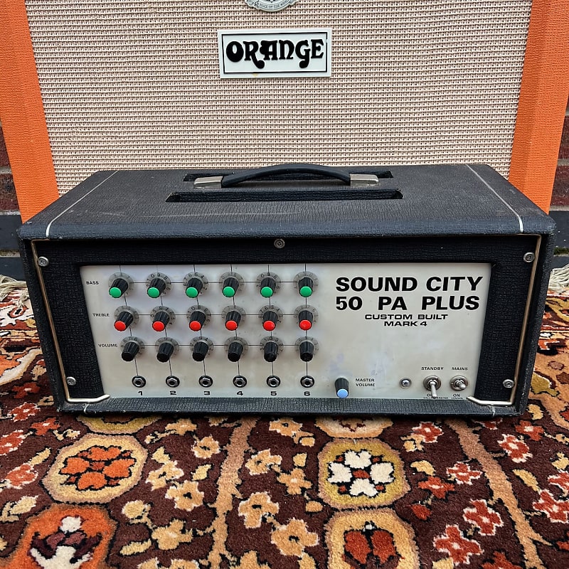 Vintage 1970s Sound City 50 PA Plus EL34 Valve Amplifier | Reverb UK