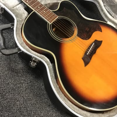 CRAFTER SJC330 EQ JUMBO Acoustic Electric guitar Tobacco Vintage Sunburst handcrafted in Korea 1996 excellent condition with hard case image 7