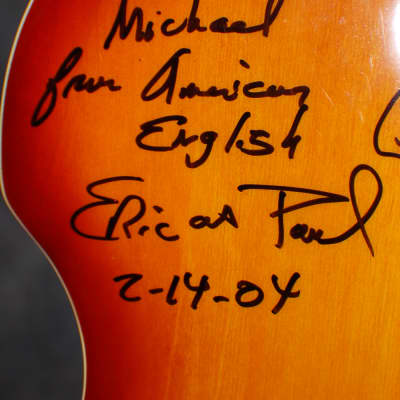 2004  Signed American English Louise Harrison Jay Turser Left Hand Beatle Bass Grover Tuners Gigbag image 10