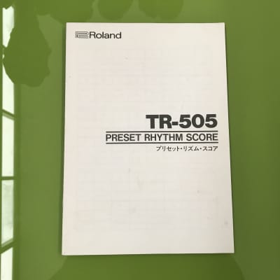 Roland TR-505 Rhythm Composer -  Original  Preset Rhythm Score Book 1987 image 1