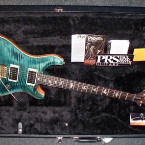 PRS Custom 24  Ten Top Custom Color Slate Blue with Matching Flamed Maple Neck and Natural Back image 22