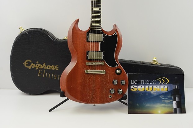 Epiphone Elitist 61 RI SG Standard Electric Guitar Worn Cherry w Elite Case