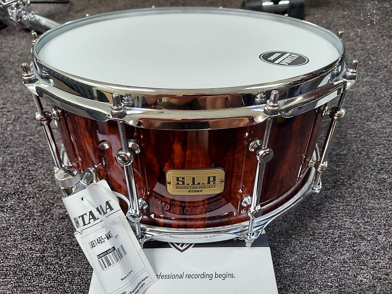 Tama Tama S.L.P. Power Maple 14x6.5 Snare Drum - Mocha Maple Burl 2021  Mocha Maple Burl