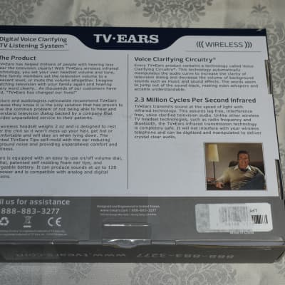 TV Ears Original System Voice Clarifying TV Headset & Analog Infrared Transmitter image 2