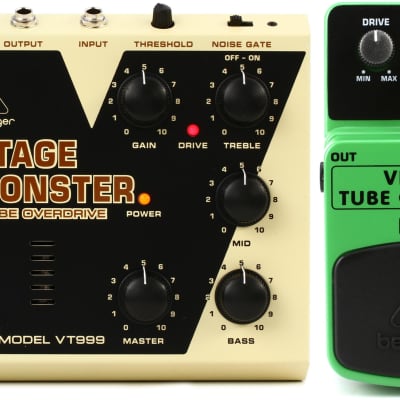 Behringer VT999 Vintage Tube Monster Overdrive Pedal Bundle