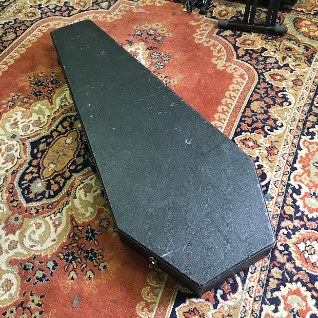 Coffin Case Bass Guitar Case Black Plush Hardshell Reverb