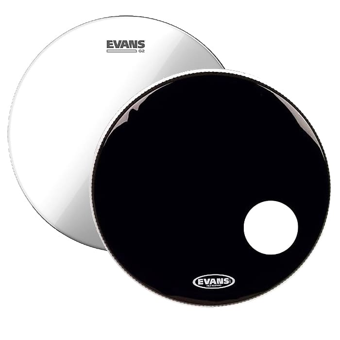 Evans Bass Drum Head Pair BD20G2 Batter BD20RB EQ3 Reverb