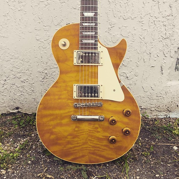 Gibson '58 Reissue Les Paul Plain Quilted Maple Flame Butterscotch Blonde Top R8 2001 image 1