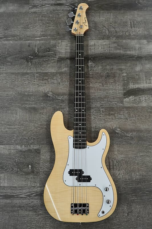 AIO PB4 4 String Precision Bass Natural w/gig bag Reverb