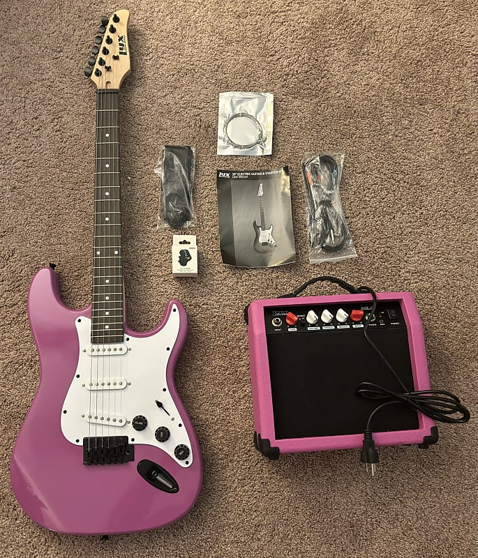 LyxPro 39 inch Electric Guitar Kit Bundle with 20w Amplifier | Reverb