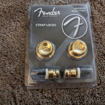 Used Fender FSLG1 GOLD STRAP LOCKS Accessories - Guitars