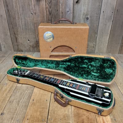 National New Yorker Lap Steel and Model 75 Tweed Amplifier Set 1940 Museum Grade for sale