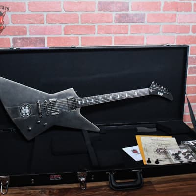 ESP Kiso Custom Shop MX-250 “Blitzkrieg” Customization by Hutchinson Guitar Concepts Satin Aged Metallic 2006 w/Gator Hardshell Case image 2