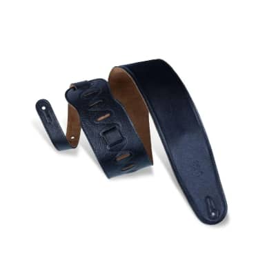 Levy's M4GF-BLK 3.5 Padded Leather Guitar/Bass Strap