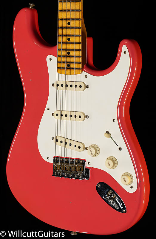 Fender Custom Shop LTD 1956 Stratocaster Journeyman Relic Super Faded Aged Fiesta Red (836) image 1