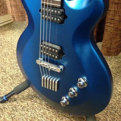 Yamaha  AES 820 D6 Drop 6 Baritone Electric Guitar Blue image 2