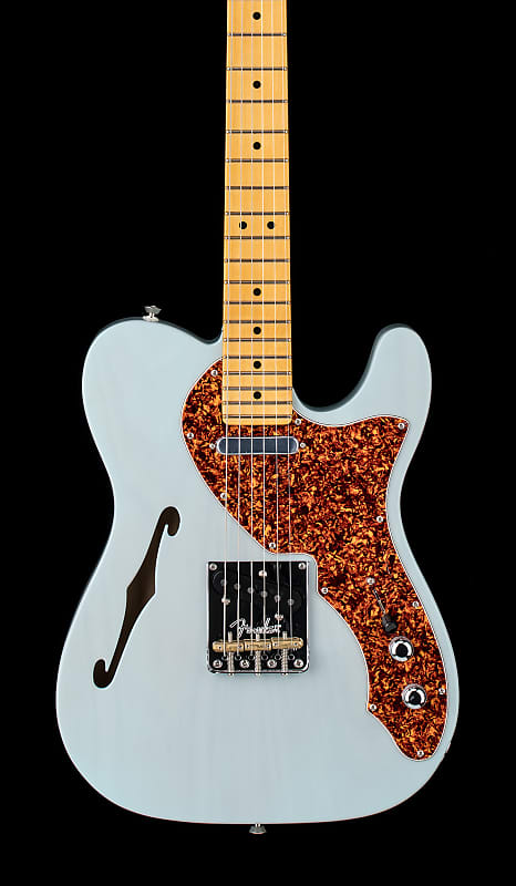 Fender Limited Edition American Professional II Telecaster Thinline - Transparent Daphne Blue #15251 image 1