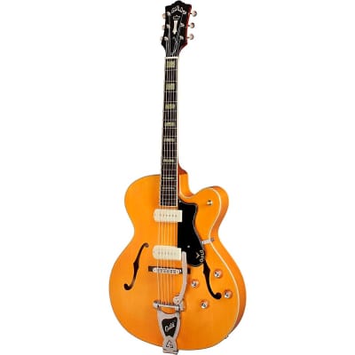 Guild X-175B Manhattan Hollowbody Archtop Electric Guitar With Vibrato Tailpiece Blonde image 6