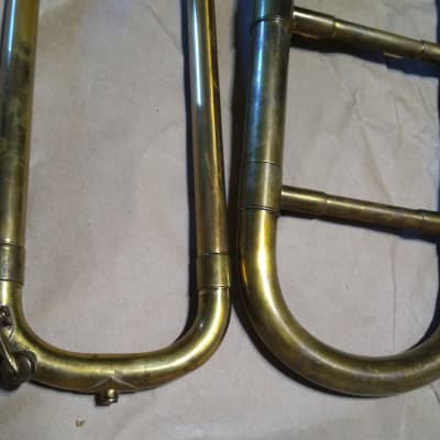 Unbranded Brass Tenor Trombone Lacquered Brass, no case image 4