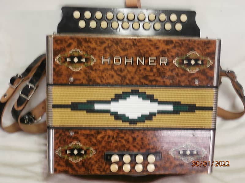 Hohner Diatonic Button Accordion 8 Bass G/C 1965-1975 Brown | Reverb