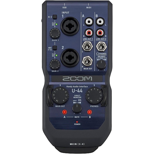 Zoom U-44 Mobile Studio Handy 4-Channel Audio Interface image 1