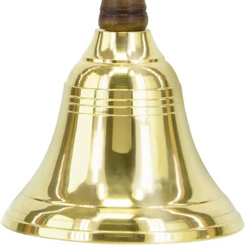  Hand Bell - Hand Call Bell with Brass Solid Wood Handle,Very  Loud Handbell，3.15 Inch Large Hand Bell ，Hand Bells for Kids and Adults,  Used for Weddings, School Classroom，Service and Game 