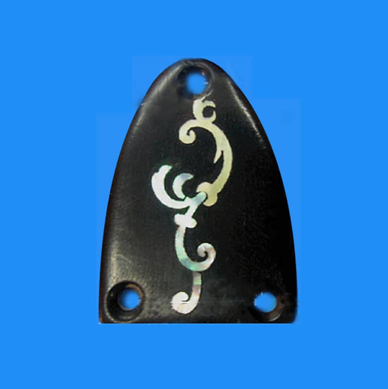 Bruce Wei, Macassar Ebony Truss Rod Cover w/MOP Art Inlay Reverb UK