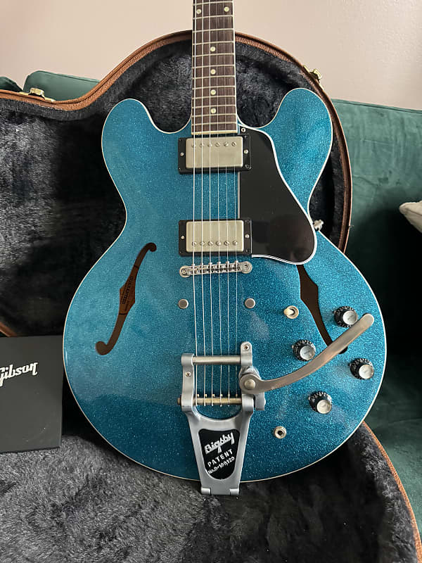 Gibson ES335 Custom 1961 MOD Blue Sparkle | Reverb