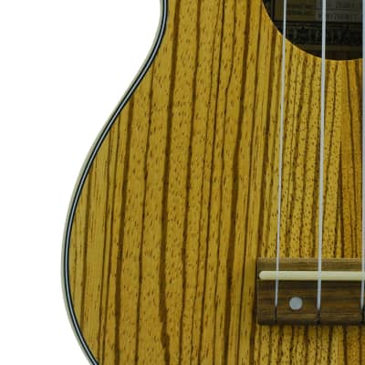 J&D Guitars Soprano Ukulele - Zebra Wood Top & Body by CNZ Audio image 9