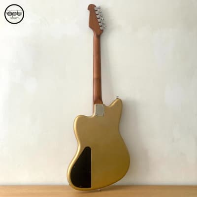 OPT Guitars | Pennod 1 | JM Style | Random Relic | Satin Sleek | Shock Gold / Blue with 3-Ply Black Guard image 3