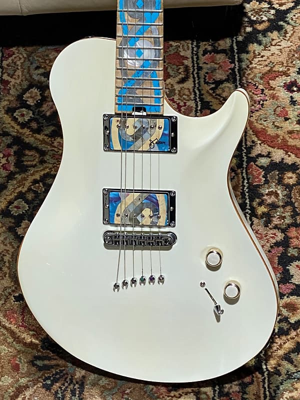 Warrior J Dran Isabella "NAMM Show" 2010  Pearl White Wild Inlaid fingerboard & pickup covers. image 1