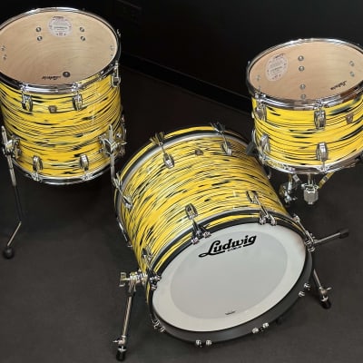 Ludwig 18/12/14" Classic Maple "Jazzette" Outfit Drum Set - Lemon Oyster Pearl image 5
