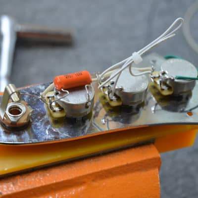 Hoagland Custom "Jaco Pastorius" Jazz Bass Wiring Harness - Handcrafted - features "Orange Drop" Cap image 2