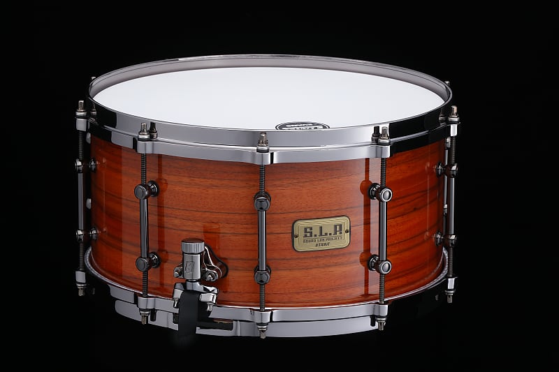 Tama  S.L.P. G-Maple 14"x7" Snare Drum Maple/Zebrawood Tangerine Gloss Limited Edition 2022! image 1