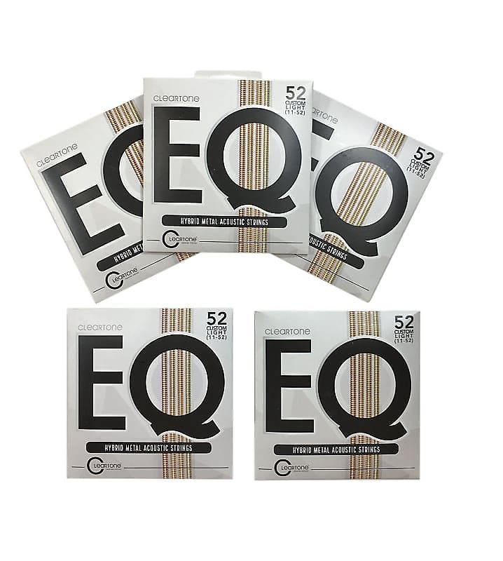 Cleartone Guitar Strings 5 Pack EQ Acoustic Hybrid Metal Blend