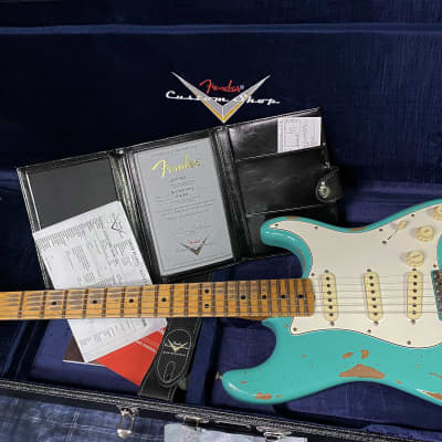NEW ! 2023 Fender Custom Shop 69 Heavy Relic Stratocaster - Seafoam Green - Handwound PU's Jimi Hendrix Vibe - 7.7 lbs - Authorized Dealer image 13