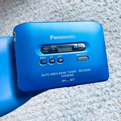 Panasonic SX25V Walkman Cassette Player, Near Mint Rare Blue ! Working ! image 2