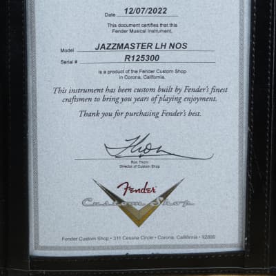 Fender Custom Shop Dealer Select CuNiFe Wide Range Jazzmaster NOS Fiesta Red Left Handed R125300 image 7
