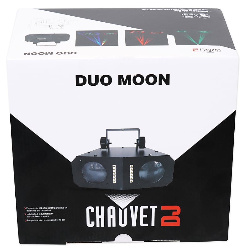 Chauvet DJ Duo Moon Moonflower Strobe Effect Light Clamp Bag LED