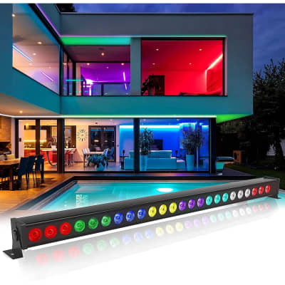 Stage Light Bar, 72W 24Leds Rgb Dj Lights Bar, 3 In 1 Wash Light Bar, Wall  Washer Light With Dmx Control Autoplay Sound Activated For Christmas  Wedding Church Stage Lighting(40 Inches)