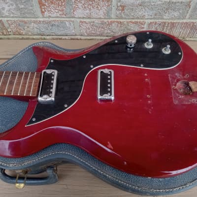 Vintage 1963 Gretsch Corvette Electric Guitar Husk Project w/ Pickups, Hagstrom Case! image 1