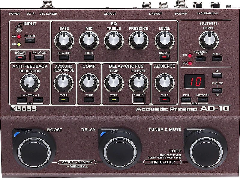 Boss AD-10 Acoustic Preamp, A must Have For All Serious Players, Help Support Small Business image 1