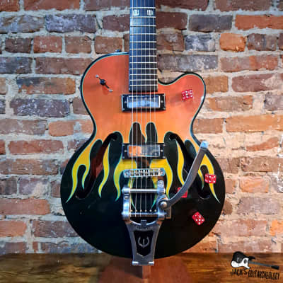 Epiphone FlameKat Semi-Hollowbody Guitar w/ OHSC (2000s - Flame) for sale